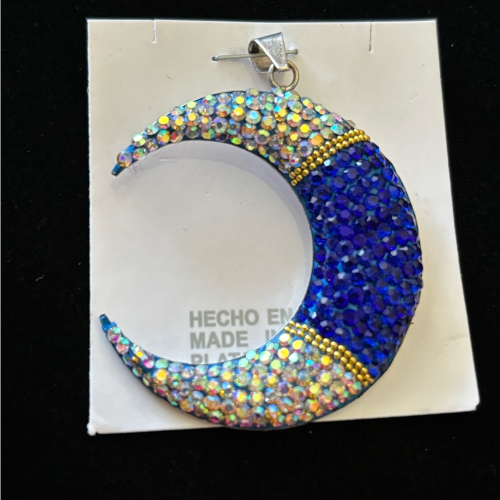 925 Sterling Silver Moon Pendant